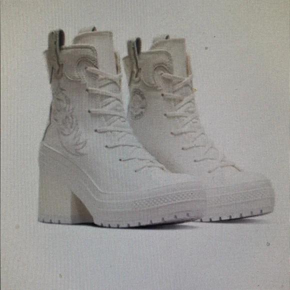 Converse Chuck Taylor 70DeLuxe Hi Western Platform White High-TopSneakers NIB9.5 - Picture 7 of 17